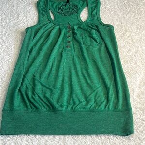 Green Buffalo Racerback Women's Top. Size M